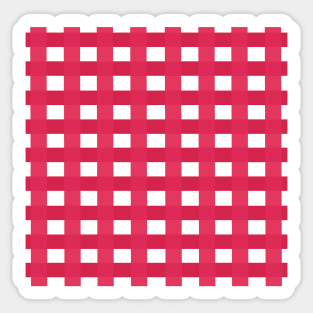 Red Checkered Gingham Pattern Sticker